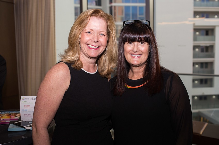 President of the Education Foundation of Sarasota County Jennifer Vigne and Paula Ippolito