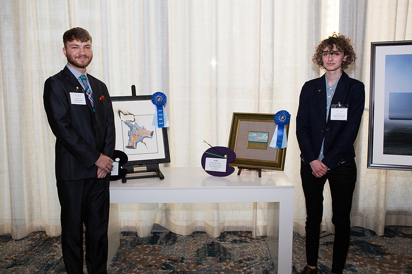 Student artists Zac Kralik and Sage Jennings