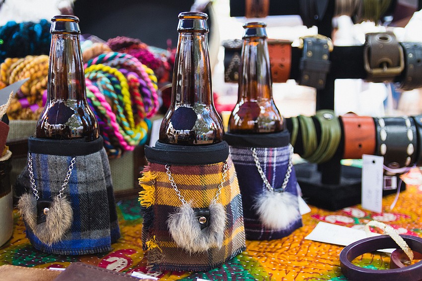 Koozies made by Cathy Snyder of Rose of Indigo.