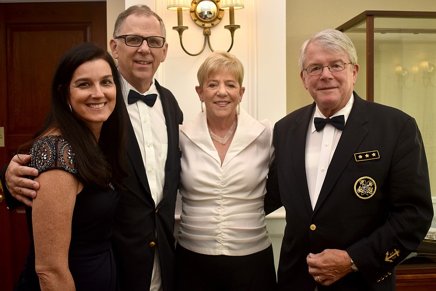 Leslie Williams, incoming Commodore Bob Williams, Sue Wilson and outgoing Commodore Charlie Wilson