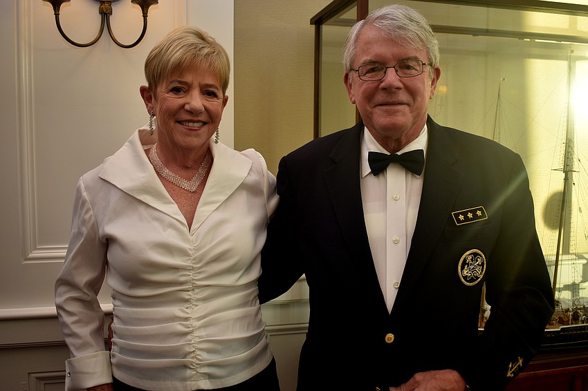 Sue and Charlie Wilson, outgoing commodore