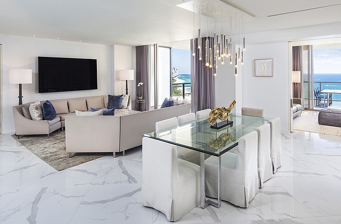 A suite in the St. Regis Bal Harbour.