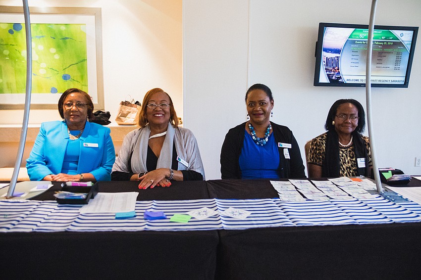 Evelyn White, Helen James, Regina Jenkins and Dr. Gloria Armstrong of Sarasota Women of Action