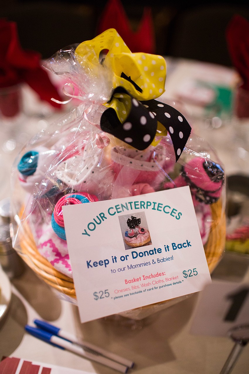 The centerpieces were donated by Wade McVay.