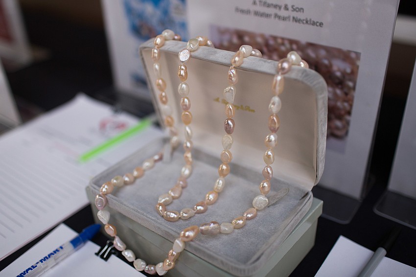 These pearls were part of the silent auction.