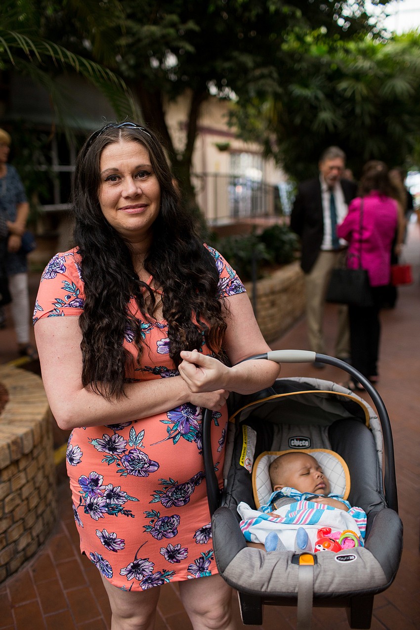 Katrina Jordan with son Kassah