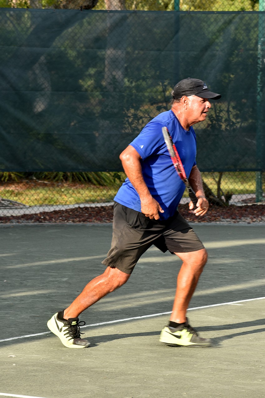 Sammy Aviles competes in the tennis pro game.