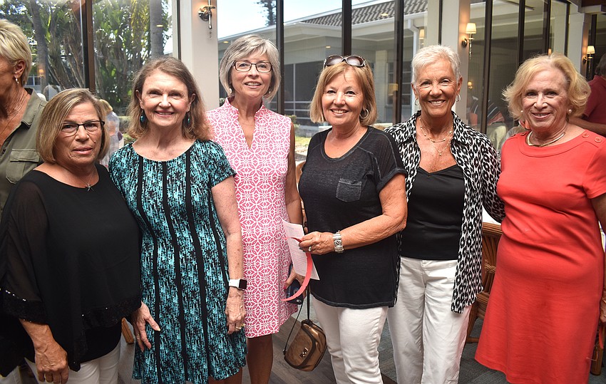 Fran Bogue, Maureen Shea, Connie Jones, Carolyn Nareske, Rickey Carr and Pam Euerle