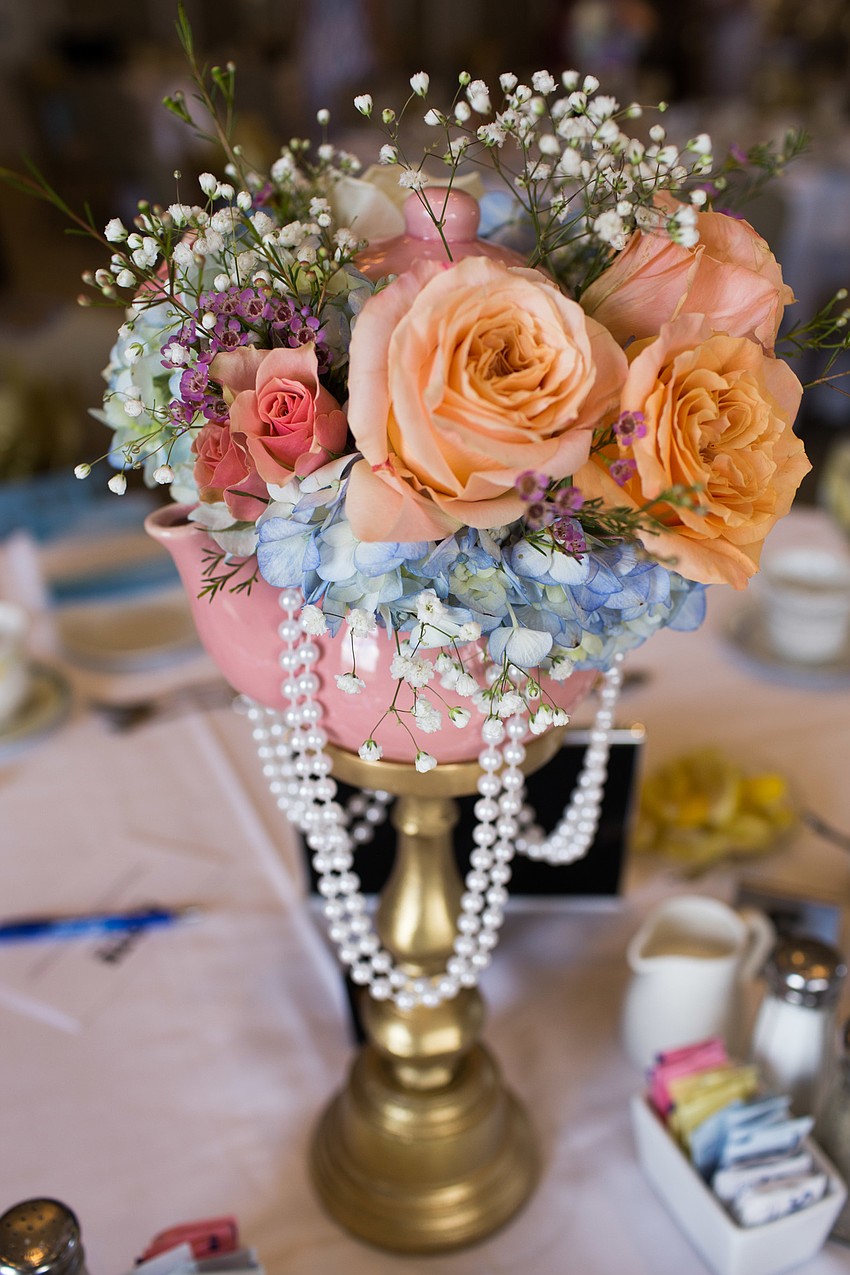 The centerpieces were available after the event for a $30 minimum donation.