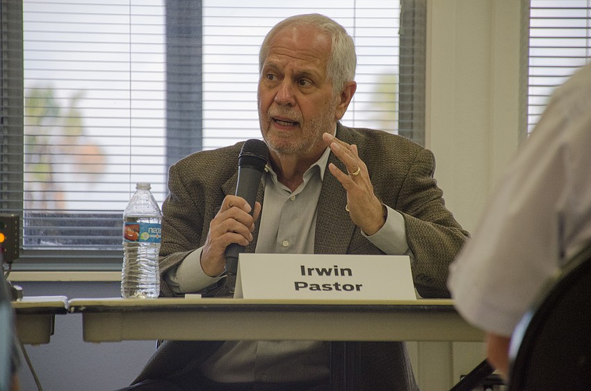 Irwin Pastor, the incumbent At-Large representative, said the one-county issue should be thought about regionally so that all parties involved — Longboat Key and Sarasota and Manatee counties — benefit from the move.