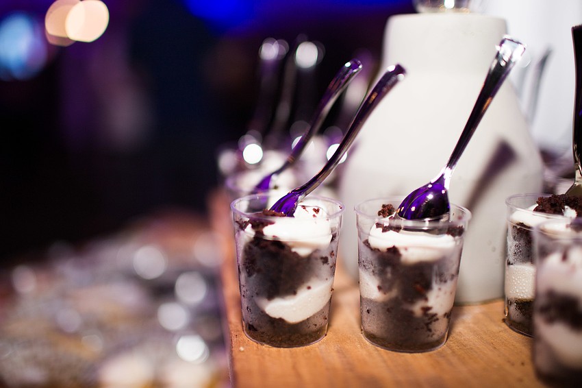 In addition to food and appetizer items, desserts were also offered.