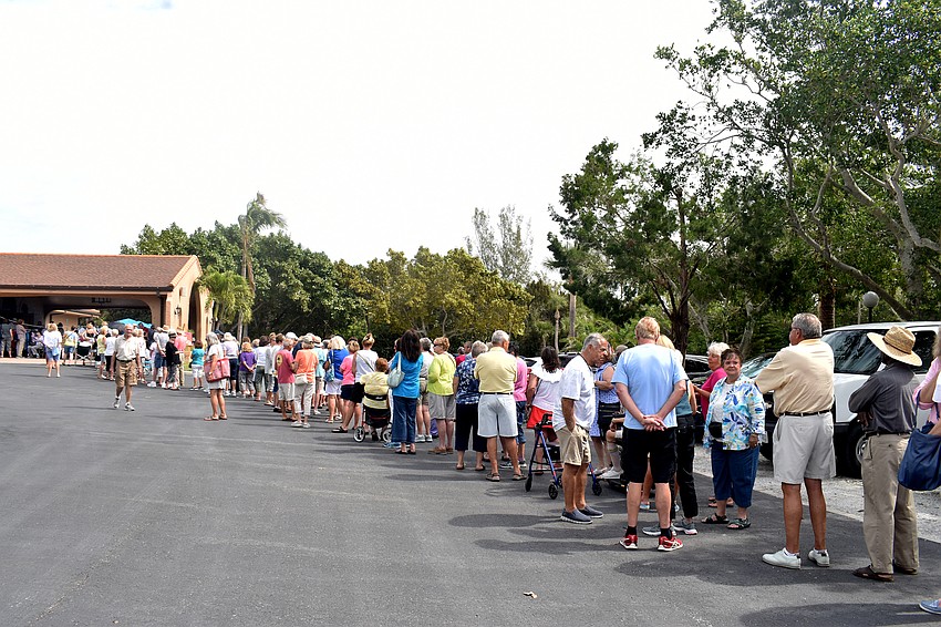 The doors didn’t open until noon, but that didn’t stop people from lining up early.