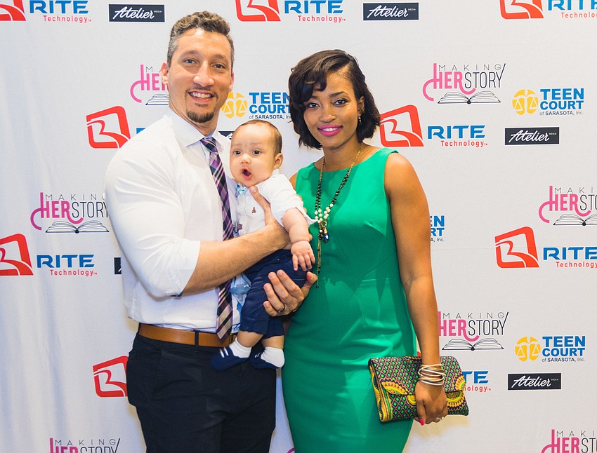 Teen Court board member Stefan Campagna with  his wife Camile and newborn Jaxon.