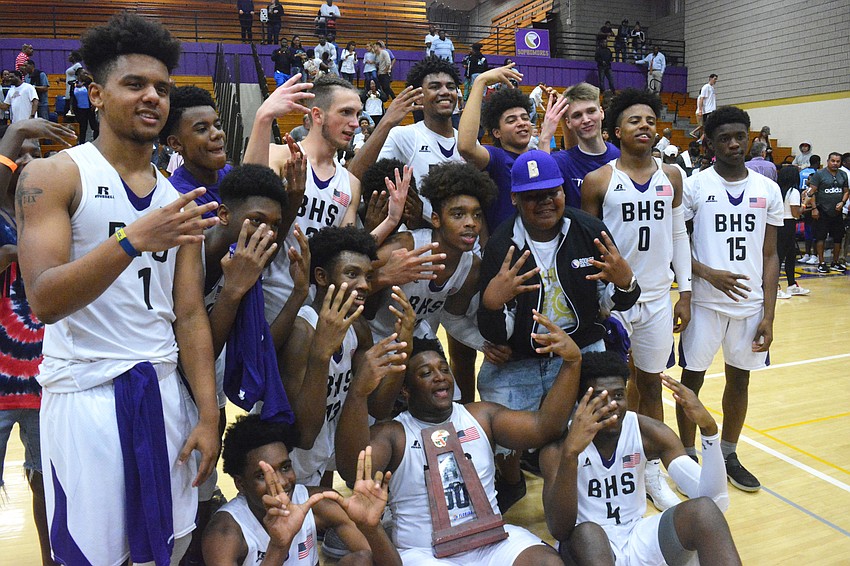 The Tornadoes celebrate their Class 6A regional championship.