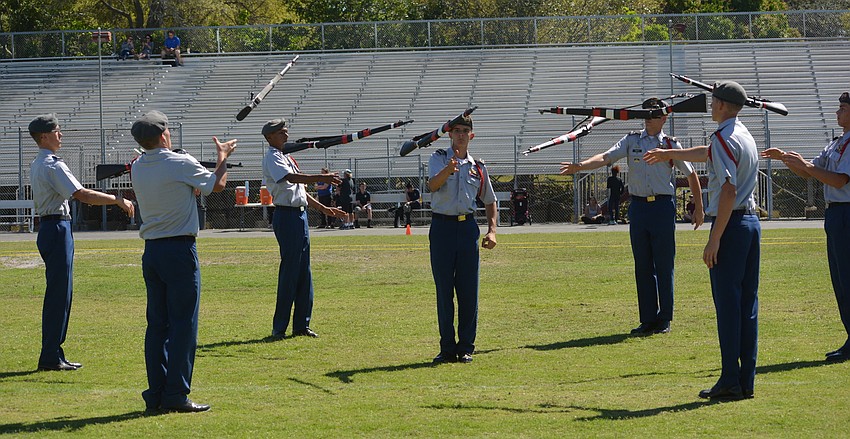 Braden River's Squad Exhibition team gets busy.