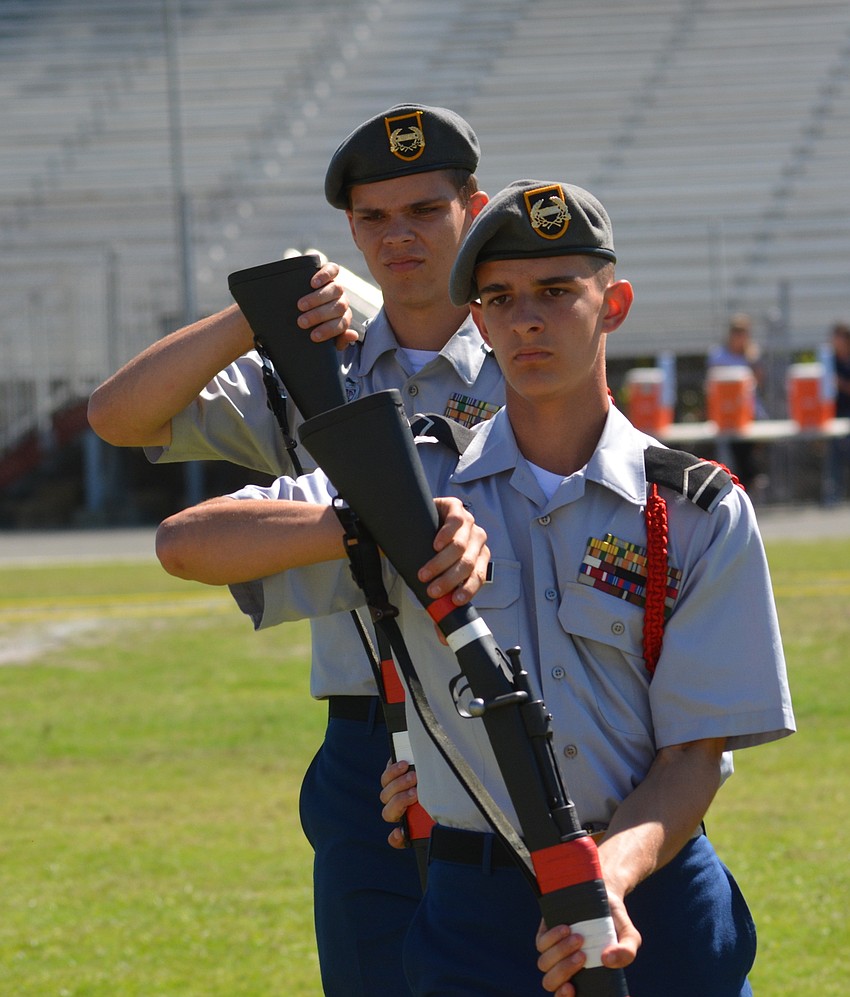 Blake Smith and Beck Stout compete in Squad Exhibition.