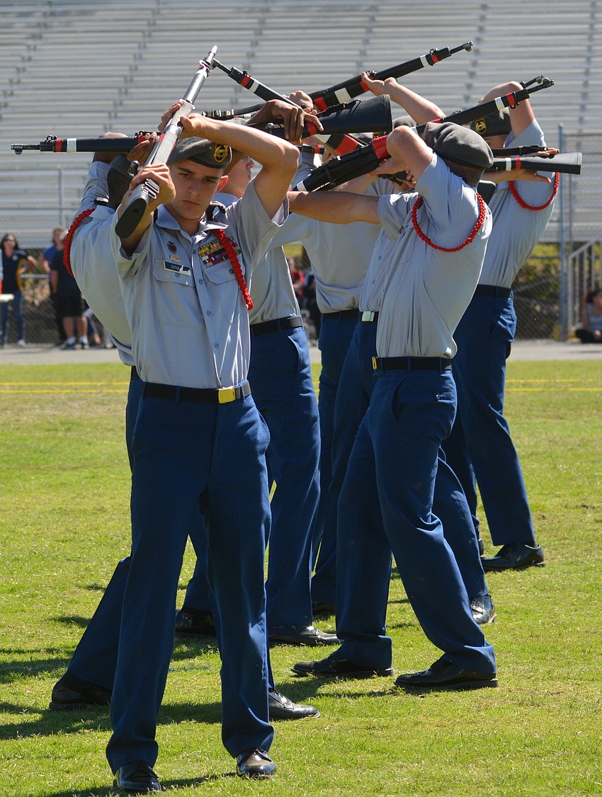 The Pirates Squad Exhibition team does the weave.