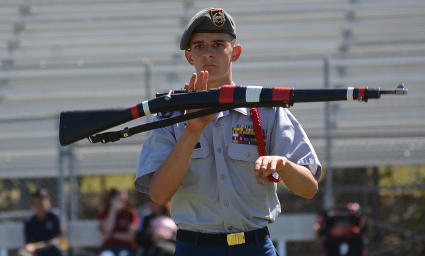 Commander Beck Stout and his Squad Exhibition team helped the Pirates to an overall team championship.