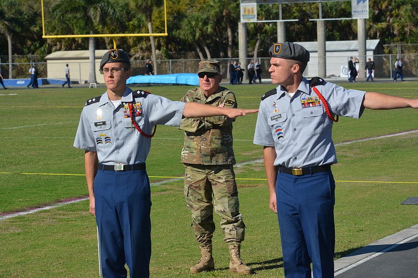 Kyle Krage and Nathan Stowers are all business while being judged.