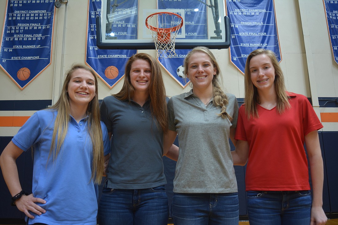 Brighton Osborne, Jessica Jackson, Amy Van Ryn and Keile O&#39;Dell, all East County residents, helped the Bradenton Christian girls basketball team reach the final four.