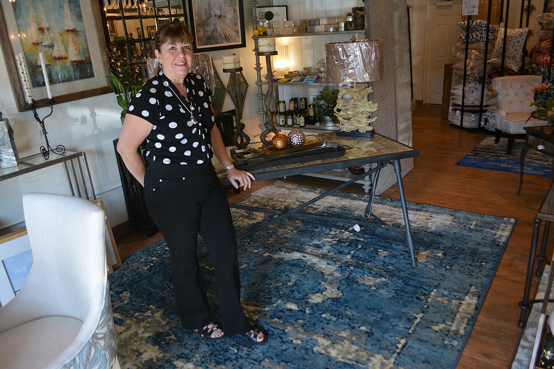 Diane Creasy said rugs can add a bold accent to a room.
