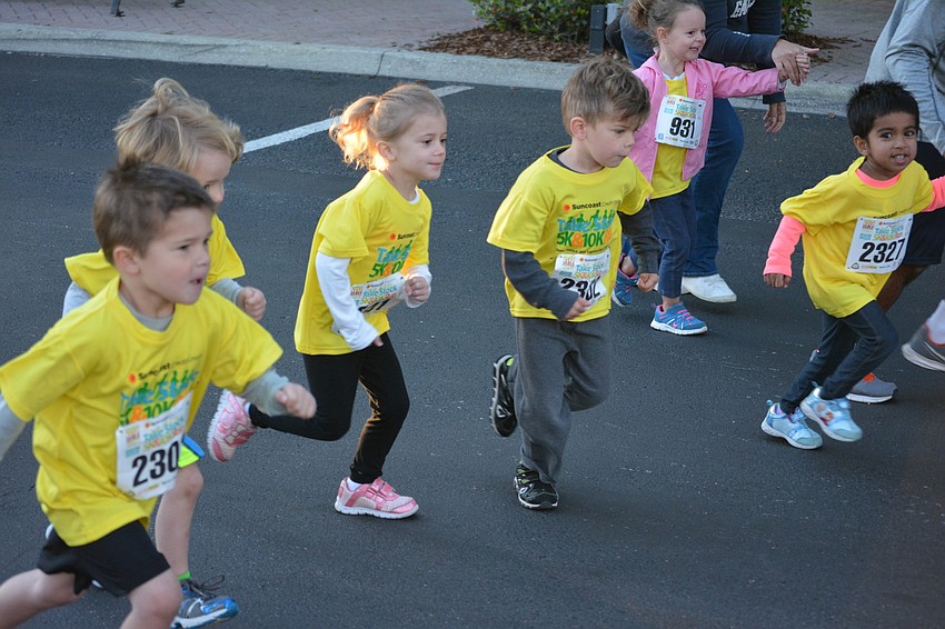 The children's races are fast and furious, with a lot of smiles.