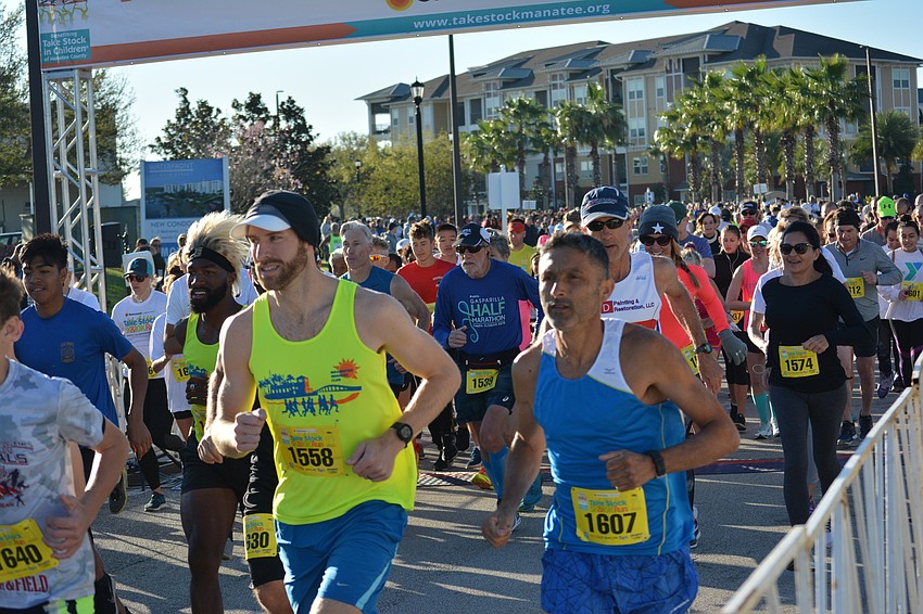 A mass of humanity swept down Lakewood Ranch Boulevard.