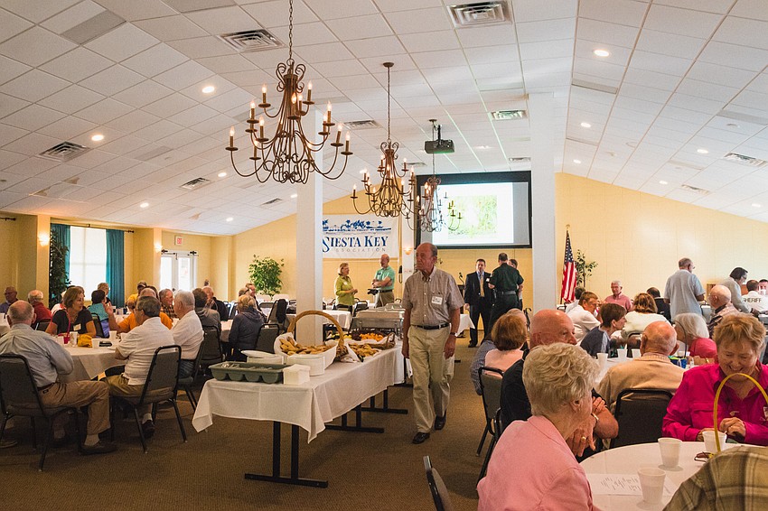 A large breakfast buffet awaits eager SKA members.