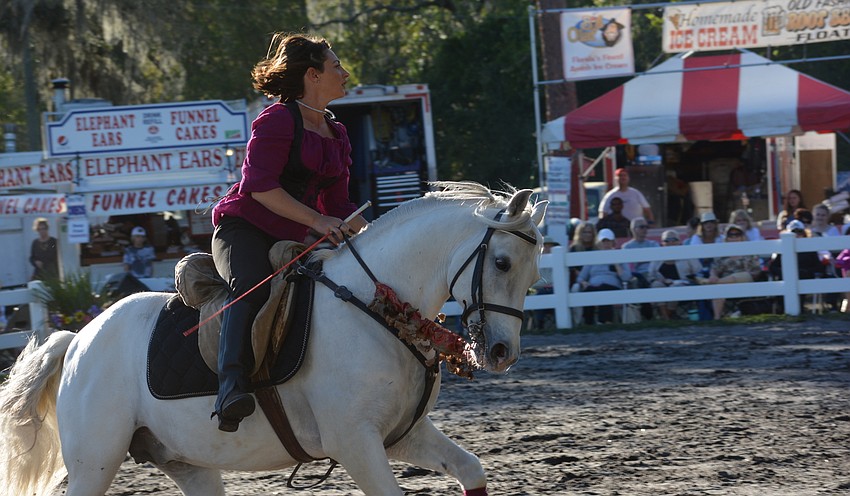Rachael Hughes performs aboard Antaras.