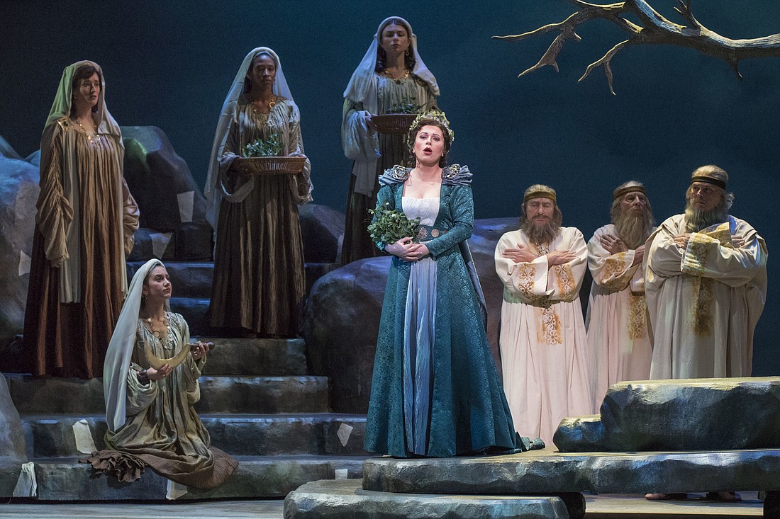 Joanna Parisi makes her role debut in the title role of Belliniâ€™s Norma at Sarasota Opera. Photo by Rod Millington