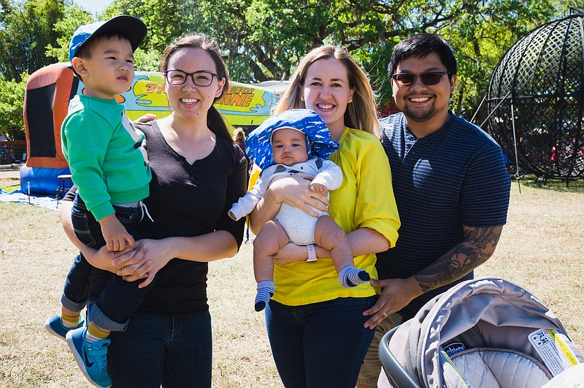Saiyoon and Sounhja Nam with Leah, Dante and Earl Jurado.