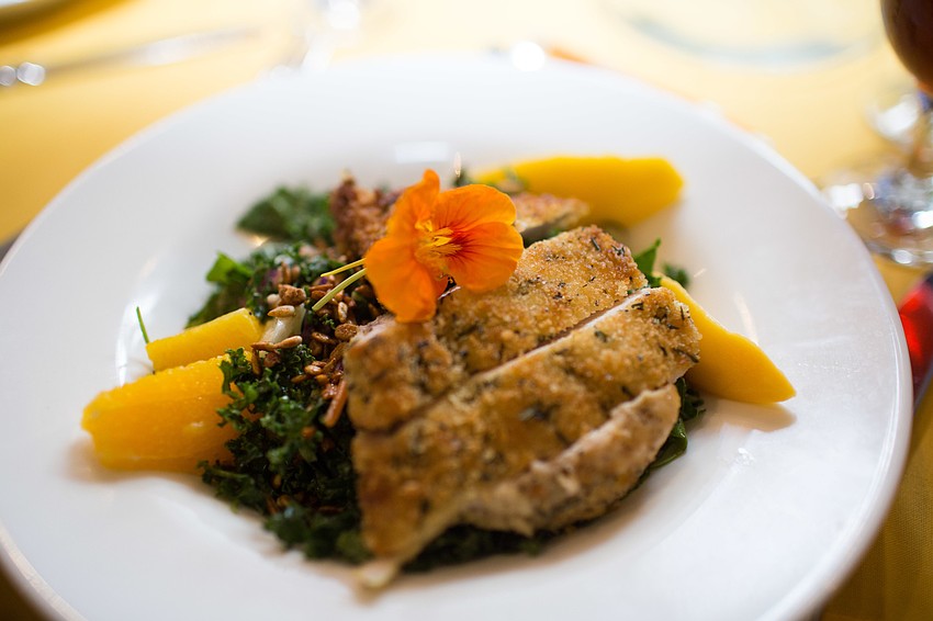 The seasonal herbs and produce used in the lunch by Michael's On East come from Easterseals Organic Farm.