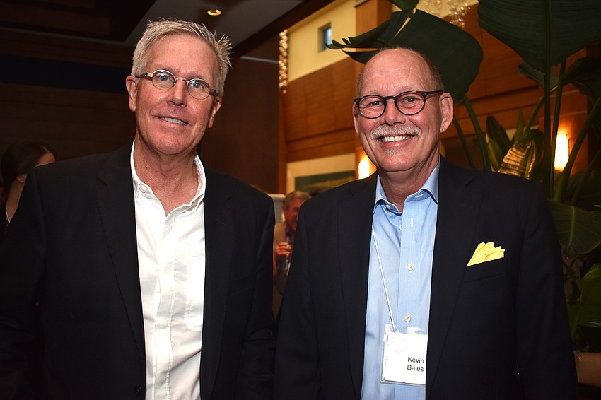 Guest speaker and architect Guy Peterson and St. Armands Resident Association Kevin Bales