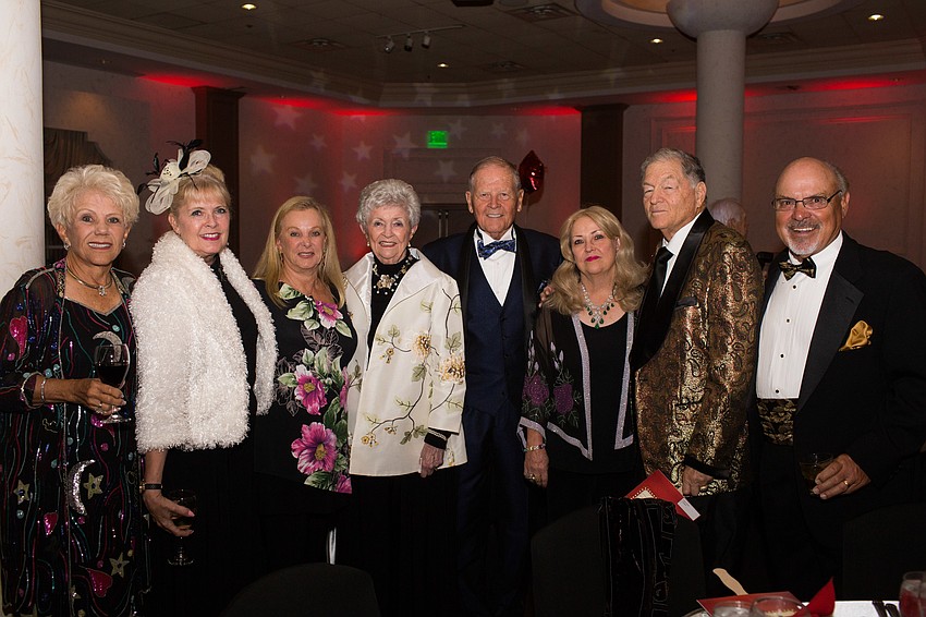 Jean Zakovec, Kandy Kaak, Julie Harris, Jo Ann and Don Burhart, India and Bruce Lesser with Jim Zakovec