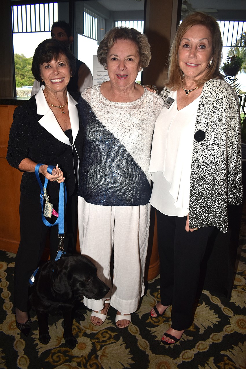 Donna Miller with guide dog Summit, Patty Palajyi and Micheline Silverman