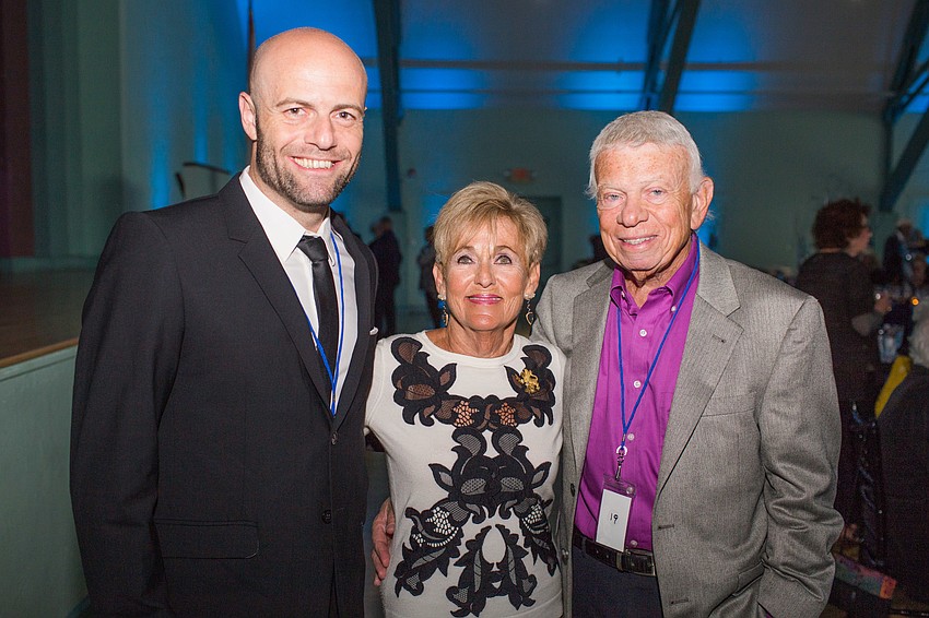 Yariv Mozer with Chairwoman Bunny and Mort Skirboll