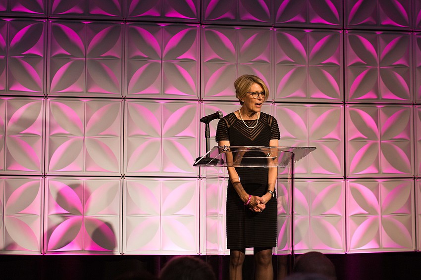 Co-Chairwoman Patricia Courtois welcomes guests.