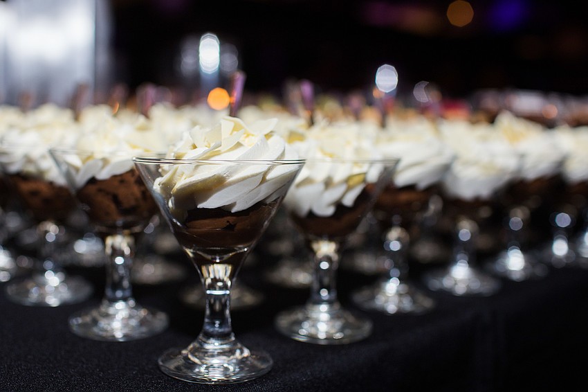 A dessert table featured a variety of options.