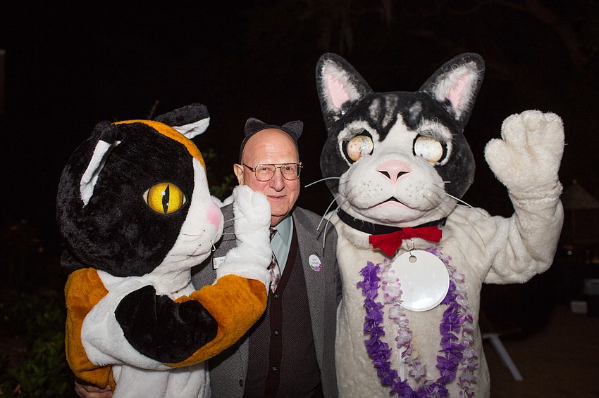 Garo Partoyan poses with Calli and Petunia.