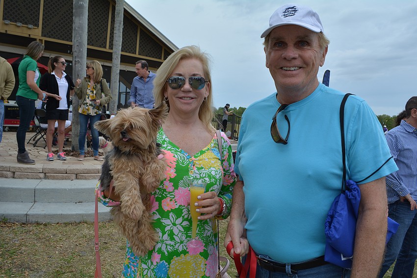 Jacqueline Ruane and her dog, Star, vist her father, University Park resident Richard Ruane.