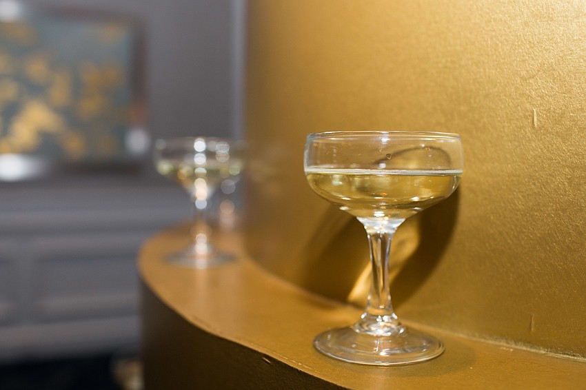 Drinks were available right as guests walked in.