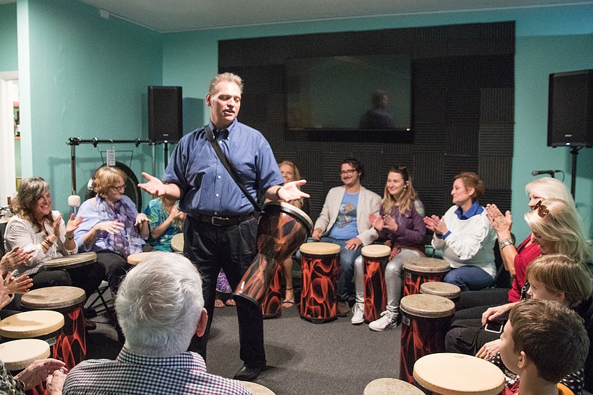 Erik Dunton praises the group's drumming.