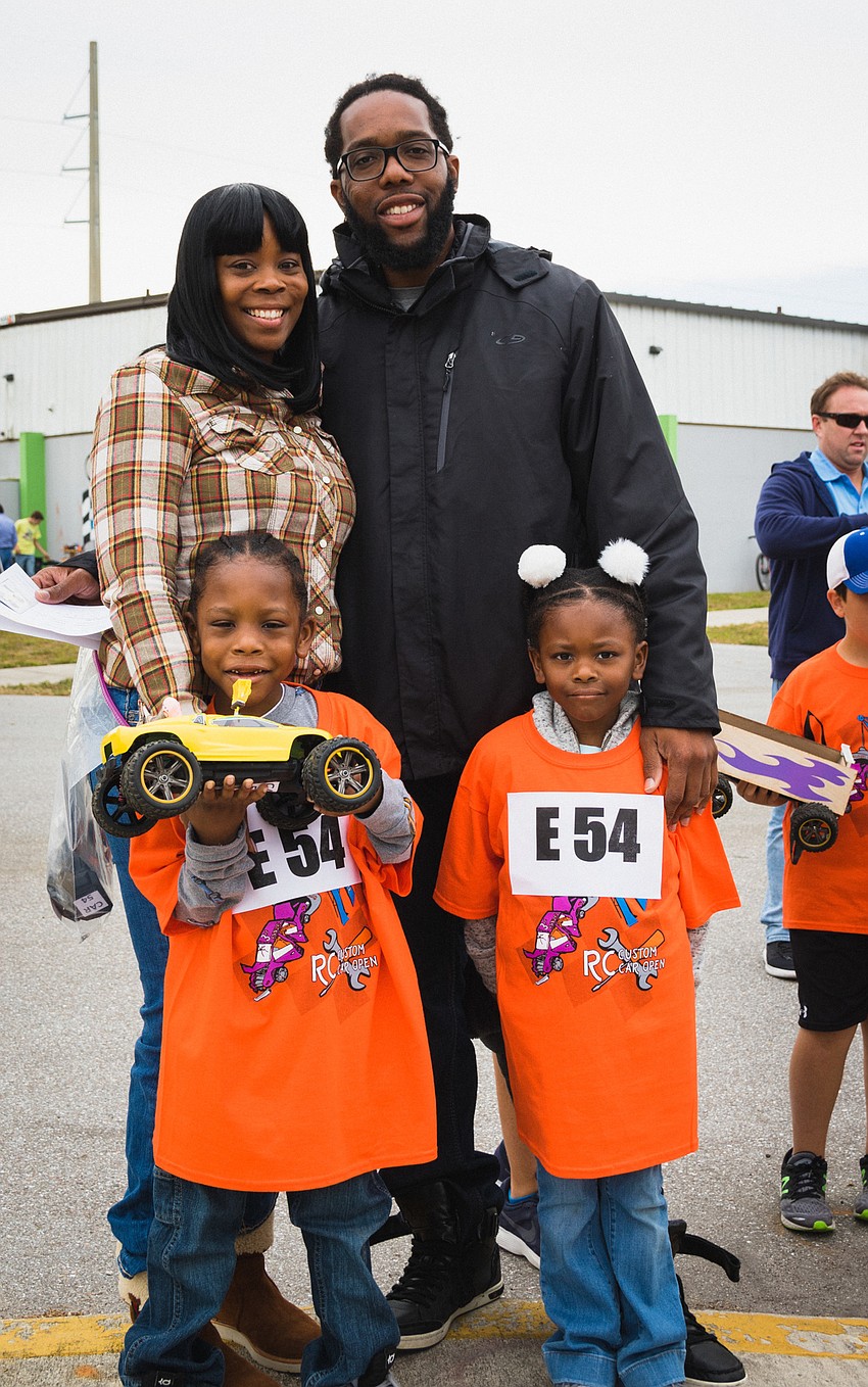 Chantelle and Desmond Johnson with their children Brighton and Chiyah.