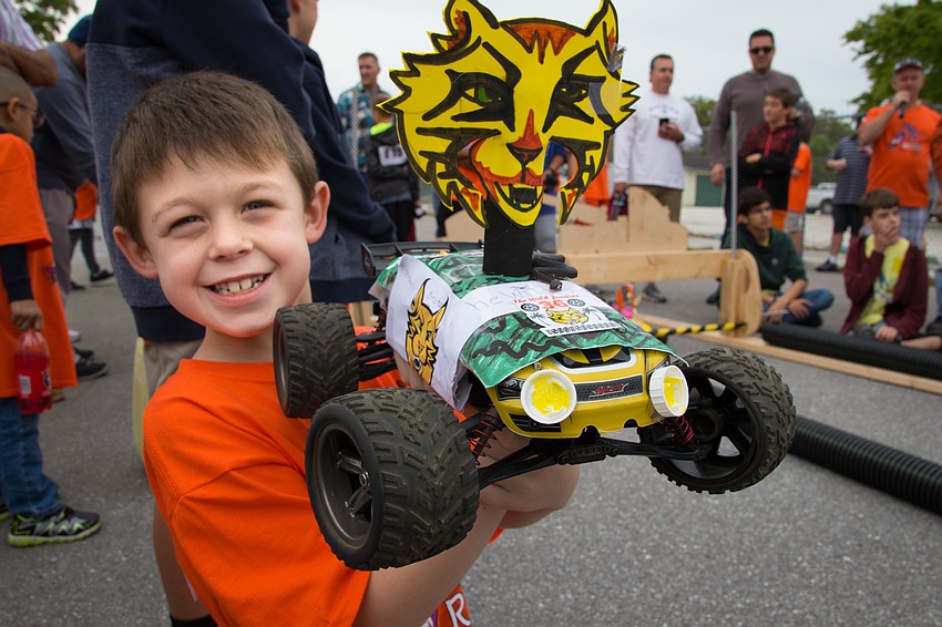 Ryan Barker shows off his Thundercat car.
