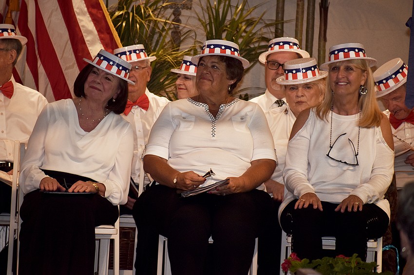 The church choir is all smiles at the Showboat Spectacular begins.