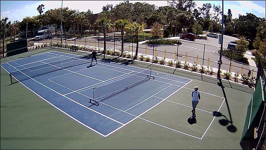 The lines on the Bayfront Park tennis court cost about $850 to paint, while the two rollaway nets cost about $275 each.
