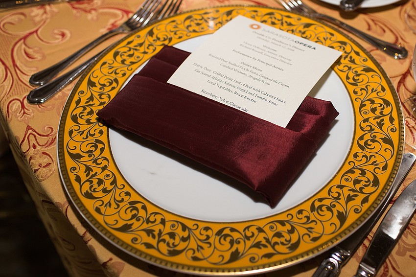 Guests enjoyed a menu of pear stuffed pasta, filet of beef and Atlantic salmon