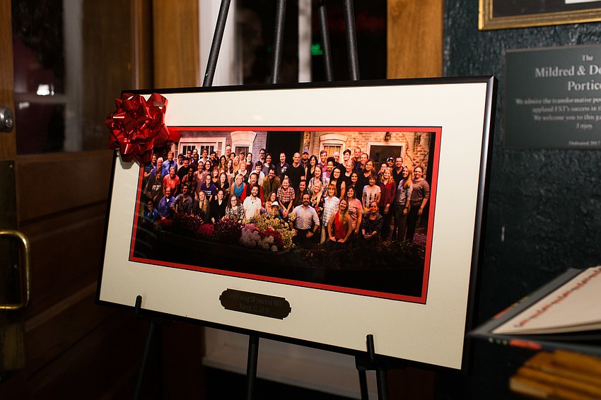 FST gave Rebecca a framed photo of the FST team on the 