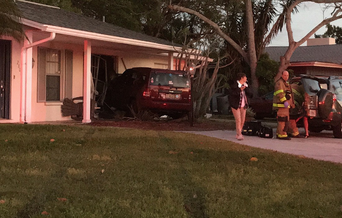 No one was injured in the house on Tangelo Drive.