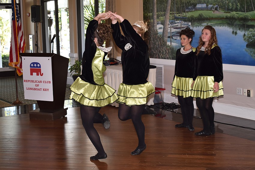 Irish Dance Academy of Sarasota dancers perform for guests.